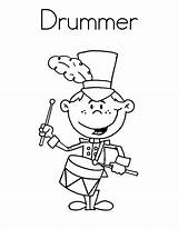 Coloring Pages Drummer Boy Drum Smiling Set Getcolorings sketch template