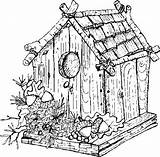 Coloring Pages Adults Adult Bird House Printable Christmas Garden Birdhouse Color Village Difficult Birds Book Birdhouses Houses Realistic Books Drawing sketch template