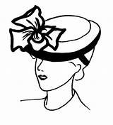 Hat Hats Drawing Line Drawings Women 1930s Fashion 1930 Coloring History Hard Baseball Pert Hair Patterns Results Animal Pattern Search sketch template
