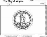 Virginia Flag Coloring State Flags Enchantedlearning Usa Printable Symbols Facts sketch template