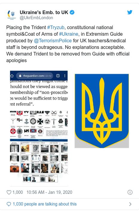 Ukraine Coat Of Arms In Uk Anti Terror List Furore Bbc News