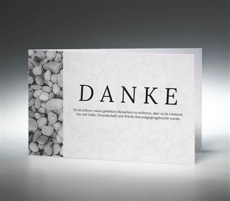 dankeskarte motiv steine memento trauerkarten danksagungen trauer