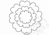 Flower Template Petal Printable Felt Coloring Drawing Pages Pattern Tablet sketch template