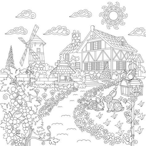 farm coloring pages stock  pictures royalty  images istock