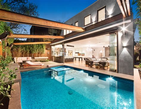 stunning pool  retractable roof   private residence south yarra mlebourne roof
