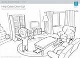 Caleb Sophia Coloring Pages Jw Clean Kids Family Room Cleaning Jehovah Friend Sheets Tidy Help Printable Template Activity sketch template