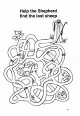 Sheep Lost Coloring Parable Pages Maze Shepherd School Sunday Bible Sheet Good Kids Crafts Clipart Church Activity Worksheet Activities Children sketch template