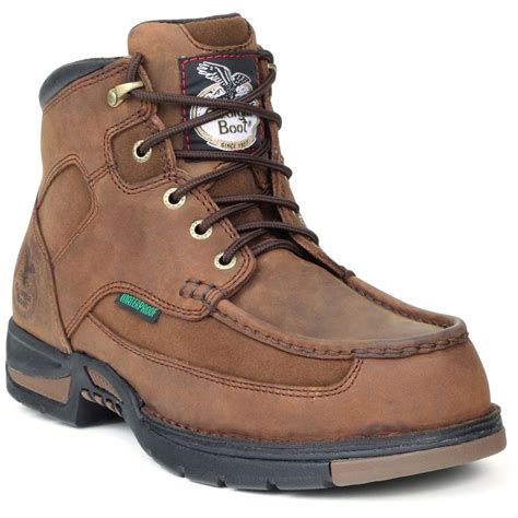 mens georgia athens waterproof work boots brown  work boots  sportsmans guide