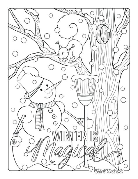 winter coloring pages great coloring
