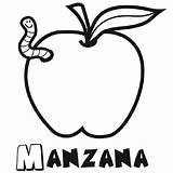 Manzana Frutas sketch template