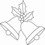 Christmas Coloring Bells Pages Bell Template sketch template