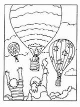 Luchtballon Balon Cald Aer Kleurplaat Colorat Kleurplaten Kolorowanka Leukekleurplaten Powietrze Kolorowanki Plansededesenat Ladnekolorowanki Tipareste Kleur Zwaaien sketch template