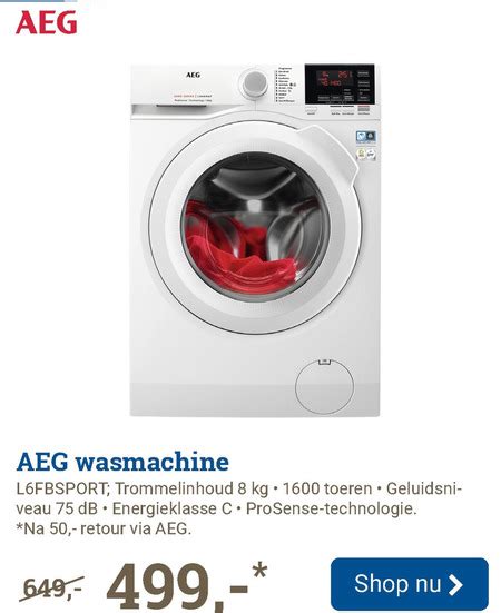 wasmachine folder aanbieding bij bcc details