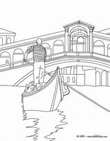 Gondola Gondole Gondolier Barco Colorier Veneza Infamous Venecian Hellokids Designlooter sketch template