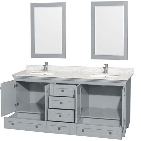 acclaim  double bathroom vanity  oyster gray undermount square