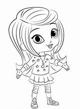Shimmer Shine Coloring Pages Leah Kids sketch template