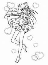 Coloring Sailor Moon Pages Venus Sailormoon Cartoons Printable Zerochan セーラー ムーン ぬりえ 塗り絵 ヴィーナス Anime Series Drawings Picgifs Crystal Visit sketch template