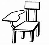Colorir Banco Cadeira Cadira Escritorio Pupitre Dibujar Banca Sillas Utiles Acolore Dibuix Muebles Luglio Pintado Emma Dibuixos Inglès sketch template