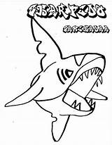 Sharpedo Shark sketch template