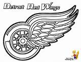 Coloring Hockey Nhl Pages Logos Wings Logo Red Detroit Colouring Print Team Blackhawks Mascots Chicago Sheets Symbols Sports Kids Book sketch template