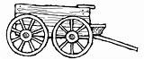 Wagon Covered Template Coloring Clip Chuck Clipart sketch template