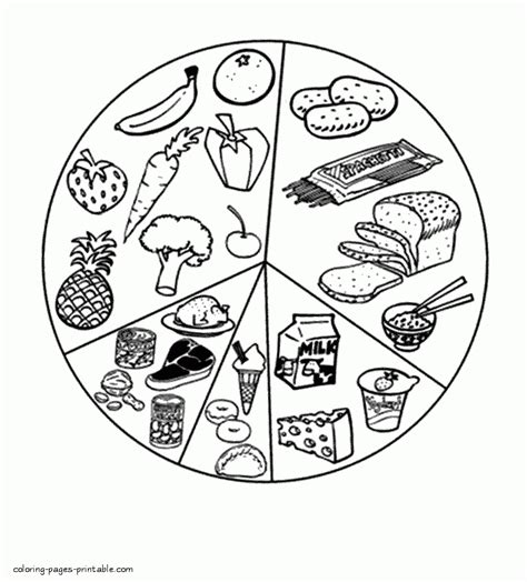 food coloring pages  preschoolers groups  food coloring pages