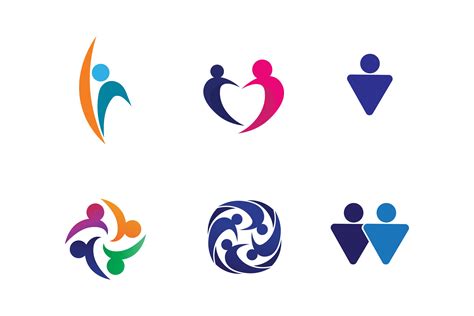 people logo  human logo design vector graphic  anggasaputro creative fabrica