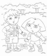 Exploradores Brincando Dora sketch template