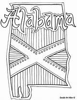 Coloring Alabama Pages State Symbols Mississippi Doodle Alley University Sheets Getcolorings Usa History Symbol Popular Print Color Choose Board Coloringhome sketch template