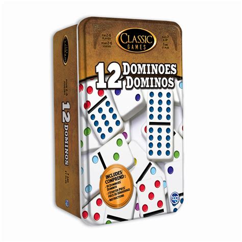 longshore  hk double  dominoes tin  piece set