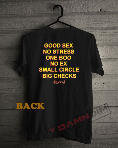 good sex no stress one boo no ex small circle big checks shirt