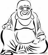 Buddha Coloring Outline Clip Laughing Template sketch template