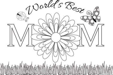 worlds  mom mothers day coloring page printable