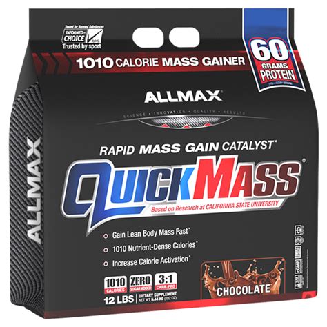 allmax nutrition quickmass weight gainer protein powder