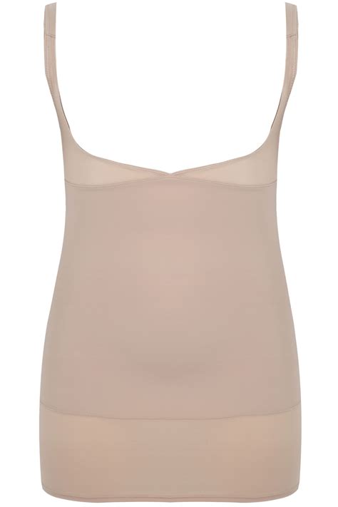 nude underbra smoothing slip dress with firm control plus
