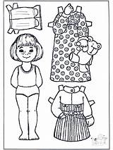 Coloring Paper Doll Clipart Pages Bing sketch template