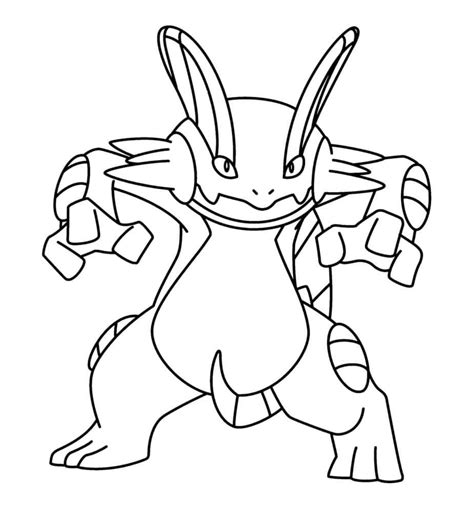 swampert coloring pages  printable coloring pages  kids