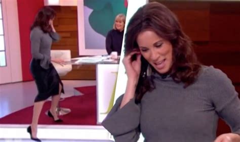 loose women drama as andrea mclean walks off set after sex toy mishap tv and radio showbiz