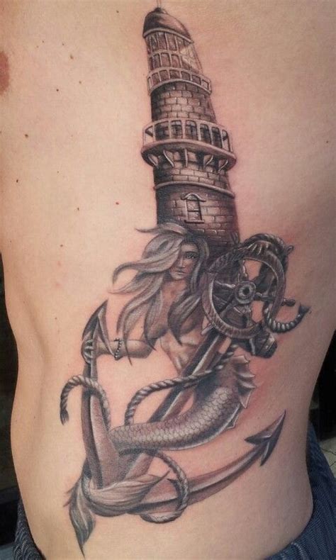 Mermaid Anchor Tattoo Pictures Thebarcodetattoobook