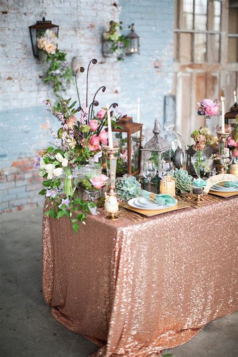 rose gold metallic wedding color ideas page