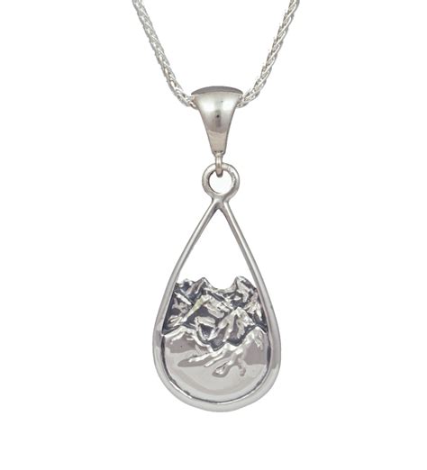 mountain teardrop pendant ouray silversmiths