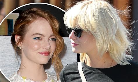 Emma Stone Debuts New Shaggy Blonde Hairstyle In Beverly Hills Daily