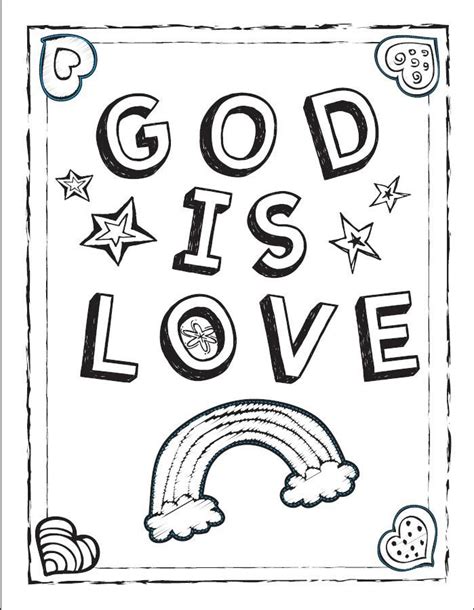 god  love coloring sheet kids ministry dedicated  helping