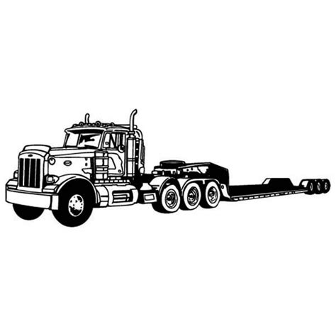peterbilt semi truck coloring pages sketch coloring page