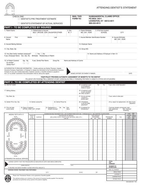 Humana Dental Claim Form 2004 Fill Out And Sign Online Dochub