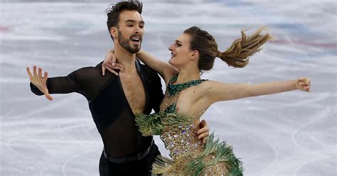 a french figure skater had an unfortunate nip slip during her olympic