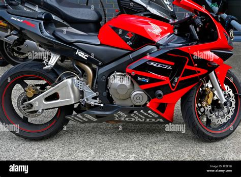 red honda  cbr motorcycle stock photo  alamy