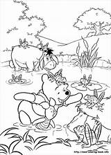 Coloring Pooh Winnie Pages Printable Kids Friends Book Bear Print Disney Color Adults Cute His Halloween Sevenponds Robin Adult Colorings sketch template
