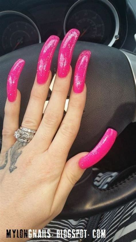 pin by shmeecle on nails curved nails long nails long red nails