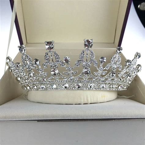 bride crystal rhinestone crown vintage wedding bridal headband